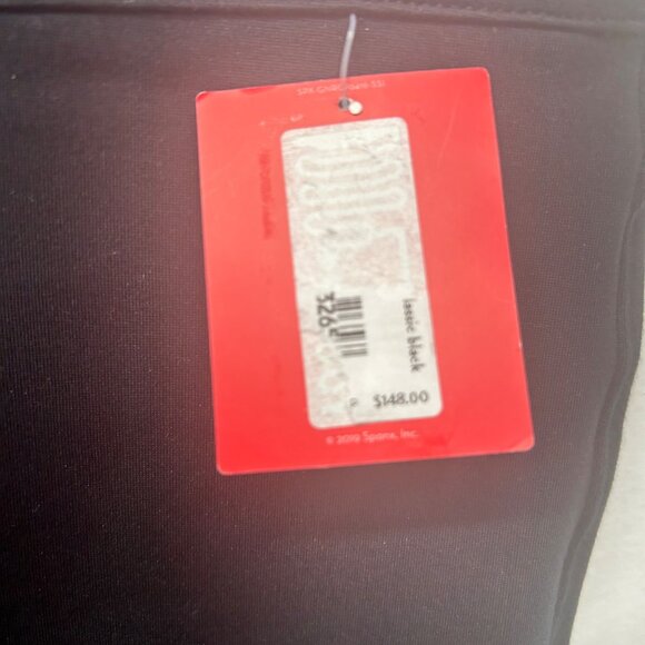 NWT Spanx Black Flare-Leg Pants Large Ponte pull-on elastic waist - Picture 3 of 10